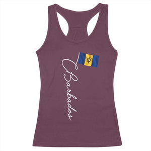 Barbados Flag Racerback Tank Top Elegant Barbados Pride Patriotic Island Heritage Gift TS10 Maroon Print Your Wear