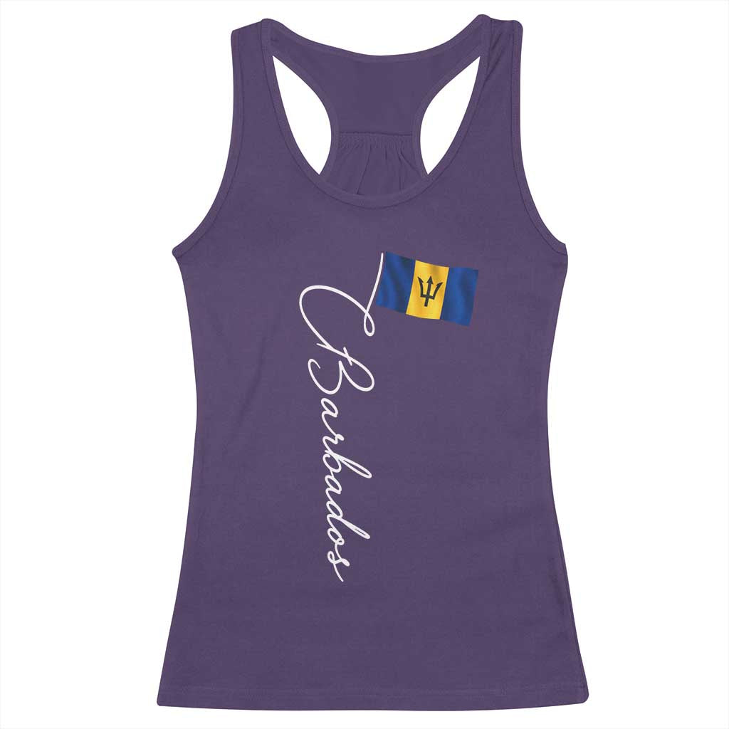 Barbados Flag Racerback Tank Top Elegant Barbados Pride Patriotic Island Heritage Gift TS10 Purple Print Your Wear