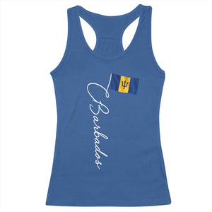 Barbados Flag Racerback Tank Top Elegant Barbados Pride Patriotic Island Heritage Gift TS10 Royal Blue Print Your Wear