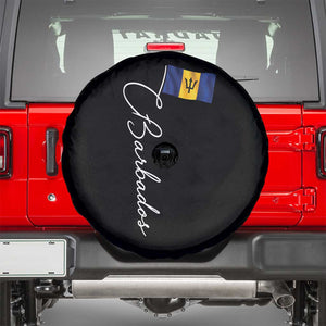 Barbados Flag Spare Tire Cover Elegant Barbados Pride Patriotic Island Heritage Gift TS10 Black Print Your Wear