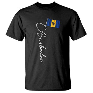 Barbados Flag T Shirt Elegant Barbados Pride Patriotic Island Heritage Gift TS10 Black Print Your Wear