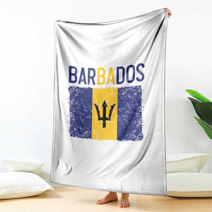 Vintage Distressed Barbados Flag Throw Blanket Bajan Caribbean Heritage Patriotic Pride Gift TS10 Print Your Wear