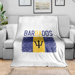 Vintage Distressed Barbados Flag Throw Blanket Bajan Caribbean Heritage Patriotic Pride Gift TS10 Print Your Wear