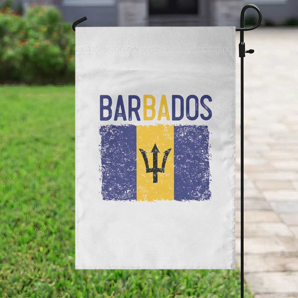 Vintage Distressed Barbados Flag Garden Flag Bajan Caribbean Heritage Patriotic Pride Gift TS10 Print Your Wear