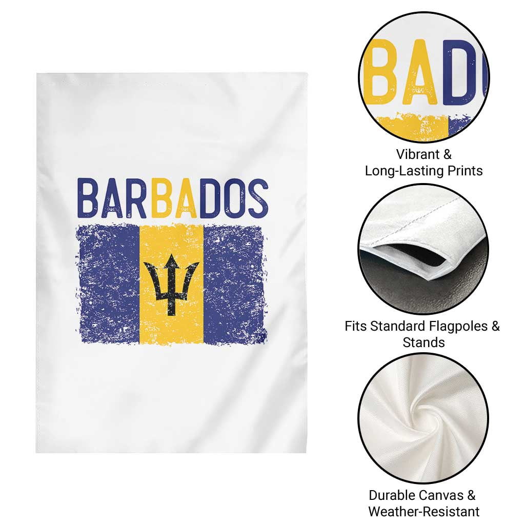 Vintage Distressed Barbados Flag Garden Flag Bajan Caribbean Heritage Patriotic Pride Gift TS10 Print Your Wear