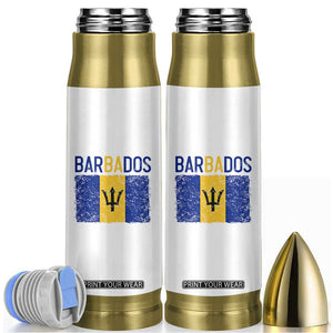 Vintage Distressed Barbados Flag Bullet Tumbler Bajan Caribbean Heritage Patriotic Pride Gift TS10 White Print Your Wear