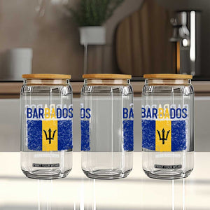 Vintage Distressed Barbados Flag Glass Can Bajan Caribbean Heritage Patriotic Pride Gift TS10 Print Your Wear