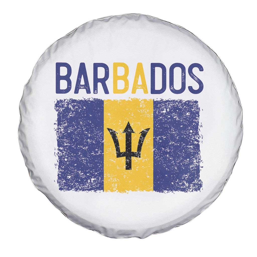 Vintage Distressed Barbados Flag Spare Tire Cover Bajan Caribbean Heritage Patriotic Pride Gift TS10 Print Your Wear