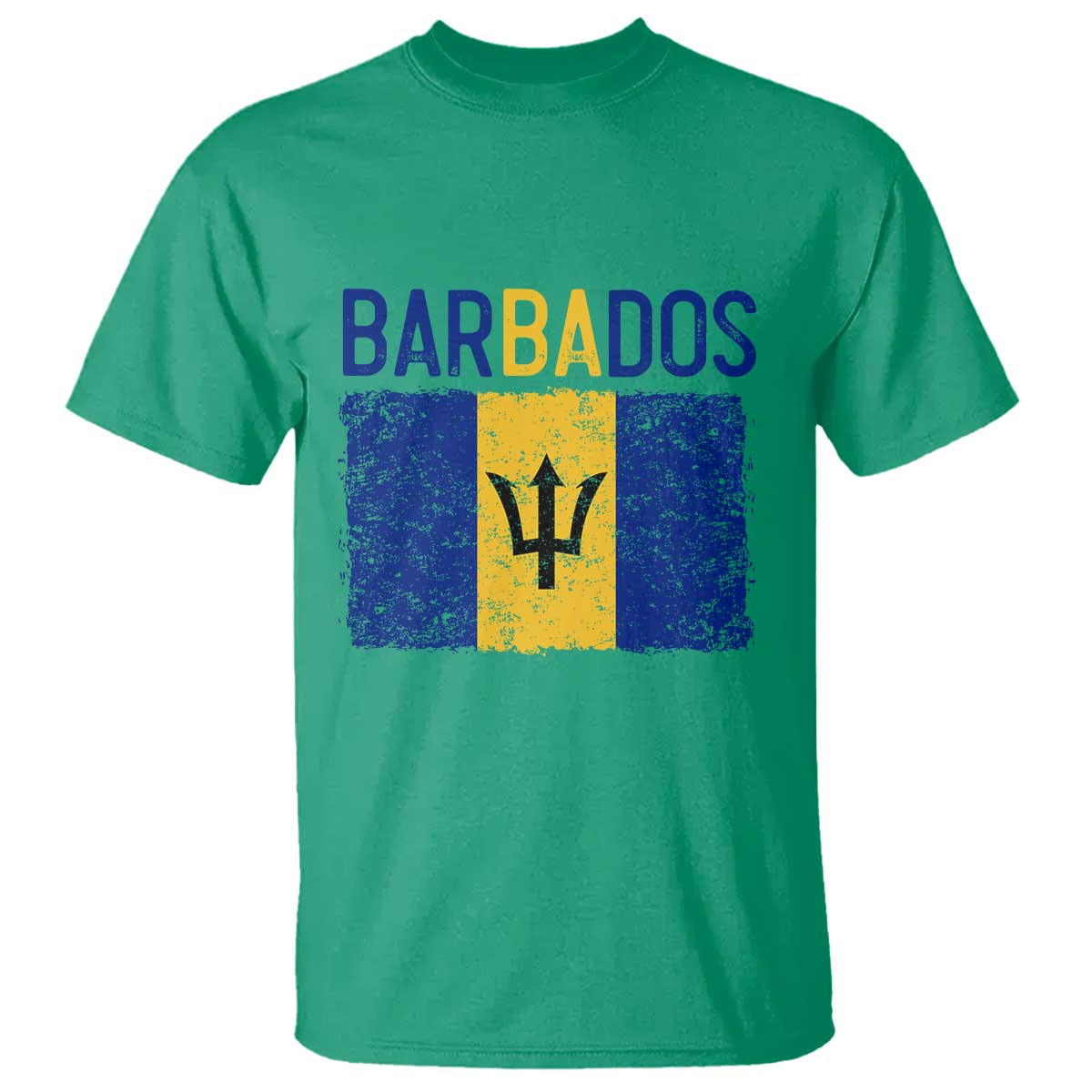 Vintage Distressed Barbados Flag T Shirt Bajan Caribbean Heritage Patriotic Pride Gift TS10 Irish Green Print Your Wear