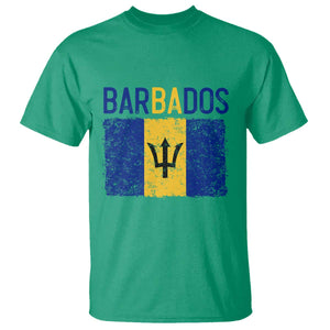 Vintage Distressed Barbados Flag T Shirt Bajan Caribbean Heritage Patriotic Pride Gift TS10 Irish Green Print Your Wear