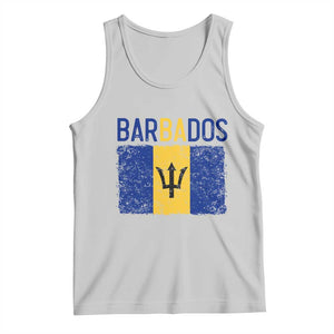 Vintage Distressed Barbados Flag Tank Top Bajan Caribbean Heritage Patriotic Pride Gift TS10 Ash Print Your Wear
