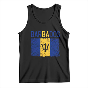 Vintage Distressed Barbados Flag Tank Top Bajan Caribbean Heritage Patriotic Pride Gift TS10 Black Print Your Wear