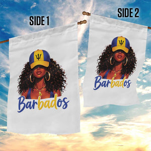 Bajan Girl Garden Flag Barbados Flag Caribbean Heritage Pride Graphic Gift TS10 Print Your Wear