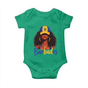 Bajan Girl Baby Onesie Barbados Flag Caribbean Heritage Pride Graphic Gift TS10 Irish Green Print Your Wear
