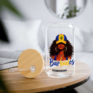 Bajan Girl Glass Can Barbados Flag Caribbean Heritage Pride Graphic Gift TS10 Print Your Wear