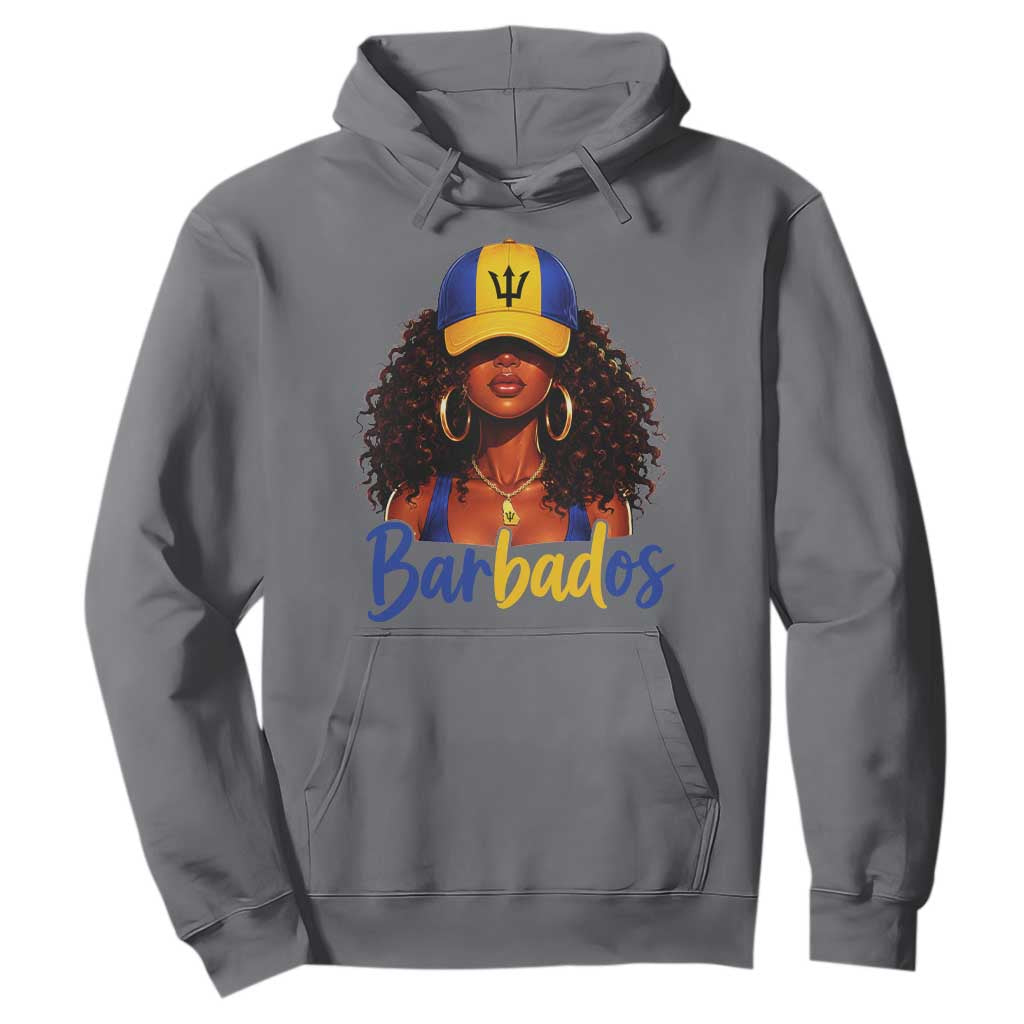 Bajan Girl Hoodie Barbados Flag Caribbean Heritage Pride Graphic Gift TS10 Charcoal Print Your Wear