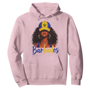 Bajan Girl Hoodie Barbados Flag Caribbean Heritage Pride Graphic Gift TS10 Light Pink Print Your Wear