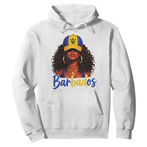 Bajan Girl Hoodie Barbados Flag Caribbean Heritage Pride Graphic Gift TS10 White Print Your Wear