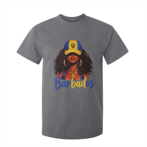 Bajan Girl T Shirt For Kid Barbados Flag Caribbean Heritage Pride Graphic Gift TS10 Charcoal Print Your Wear