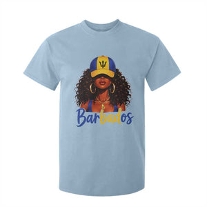 Bajan Girl T Shirt For Kid Barbados Flag Caribbean Heritage Pride Graphic Gift TS10 Light Blue Print Your Wear