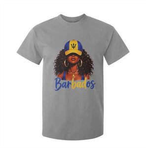 Bajan Girl T Shirt For Kid Barbados Flag Caribbean Heritage Pride Graphic Gift TS10 Sport Gray Print Your Wear