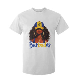 Bajan Girl T Shirt For Kid Barbados Flag Caribbean Heritage Pride Graphic Gift TS10 White Print Your Wear