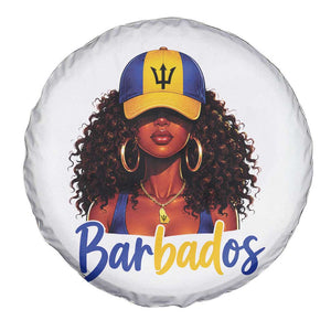 Bajan Girl Spare Tire Cover Barbados Flag Caribbean Heritage Pride Graphic Gift TS10 Print Your Wear