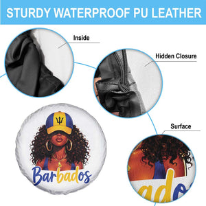 Bajan Girl Spare Tire Cover Barbados Flag Caribbean Heritage Pride Graphic Gift TS10 Print Your Wear