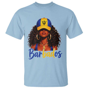 Bajan Girl T Shirt Barbados Flag Caribbean Heritage Pride Graphic Gift TS10 Light Blue Print Your Wear