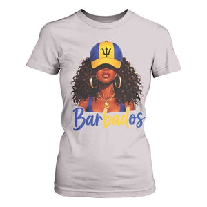 Bajan Girl T Shirt For Women Barbados Flag Caribbean Heritage Pride Graphic Gift TS10 Ice Gray Print Your Wear