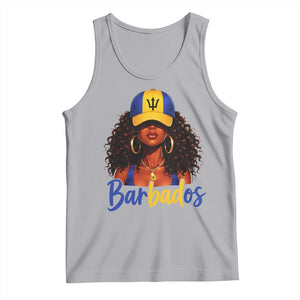 Bajan Girl Tank Top Barbados Flag Caribbean Heritage Pride Graphic Gift TS10 Athletic Heather Print Your Wear