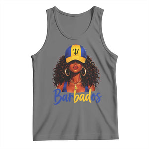 Bajan Girl Tank Top Barbados Flag Caribbean Heritage Pride Graphic Gift TS10 Black Heather Print Your Wear