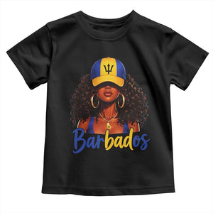 Bajan Girl Toddler T Shirt Barbados Flag Caribbean Heritage Pride Graphic Gift TS10 Black Print Your Wear