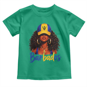 Bajan Girl Toddler T Shirt Barbados Flag Caribbean Heritage Pride Graphic Gift TS10 Irish Green Print Your Wear