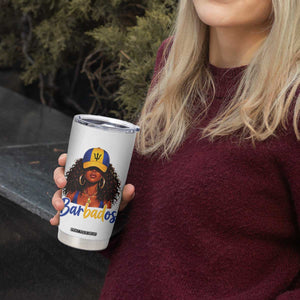 Bajan Girl Tumbler Cup Barbados Flag Caribbean Heritage Pride Graphic Gift TS10 Print Your Wear