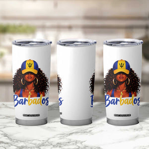 Bajan Girl Tumbler Cup Barbados Flag Caribbean Heritage Pride Graphic Gift TS10 Print Your Wear