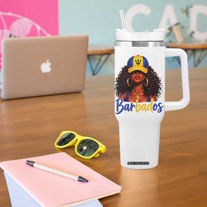 Bajan Girl Tumbler With Handle Barbados Flag Caribbean Heritage Pride Graphic Gift TS10 Print Your Wear