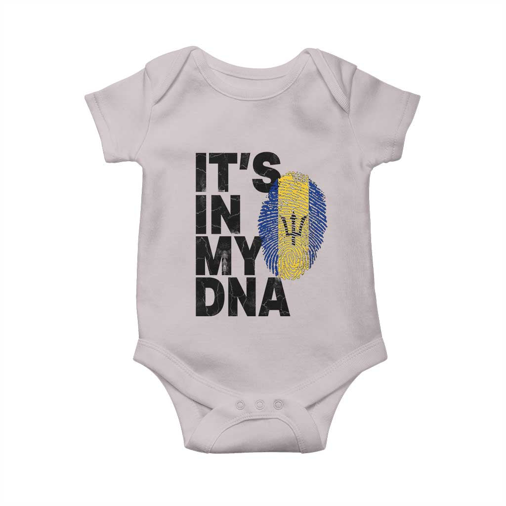 It's In My DNA Barbados Barbadian Baby Onesie Pride Heritage Patriotic Gift TS10 Ice Gray Print Your Wear