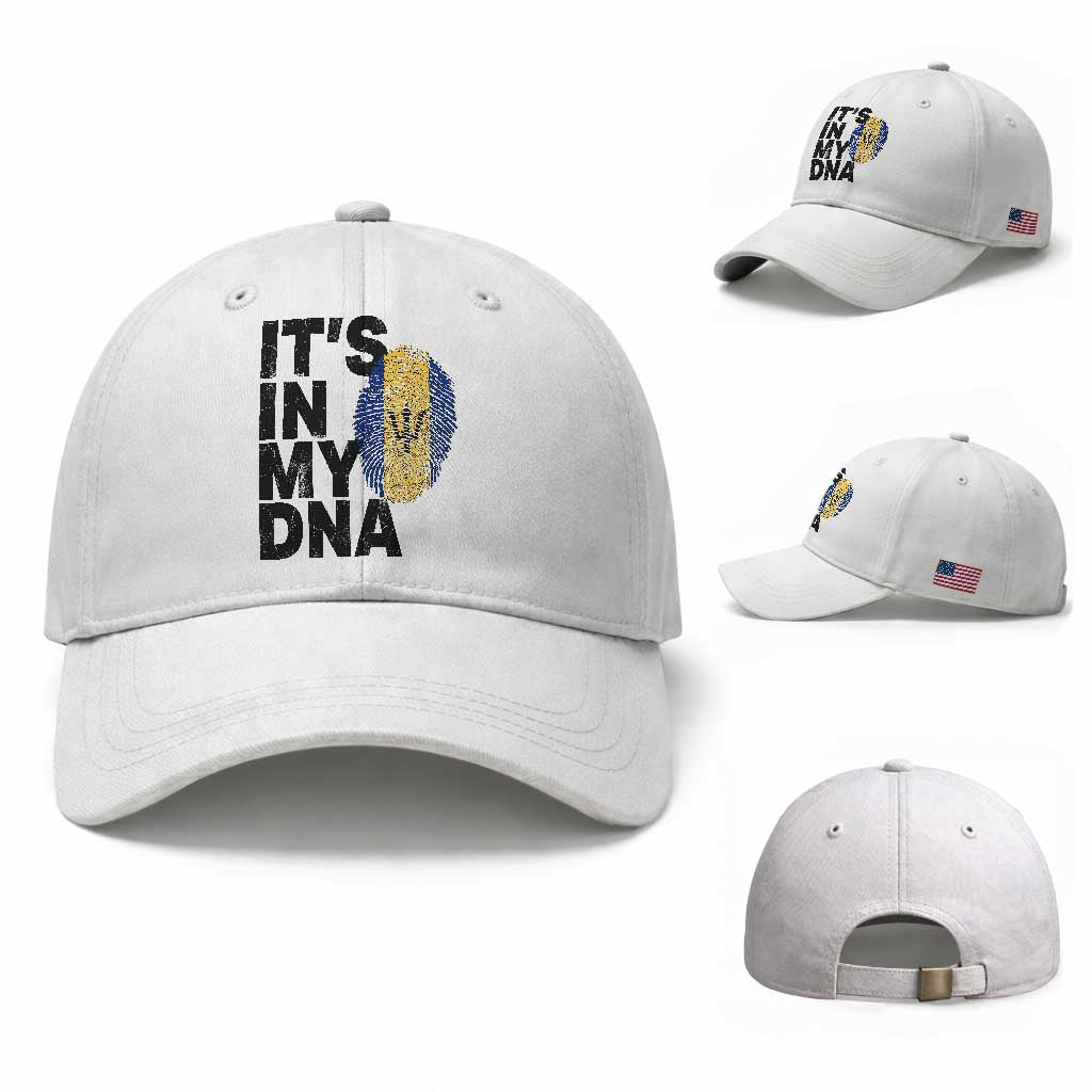 It's In My DNA Barbados Barbadian Baseball Cap Pride Heritage Patriotic Gift TS10 Baseball Cap Universal Fit White Print Your Wear