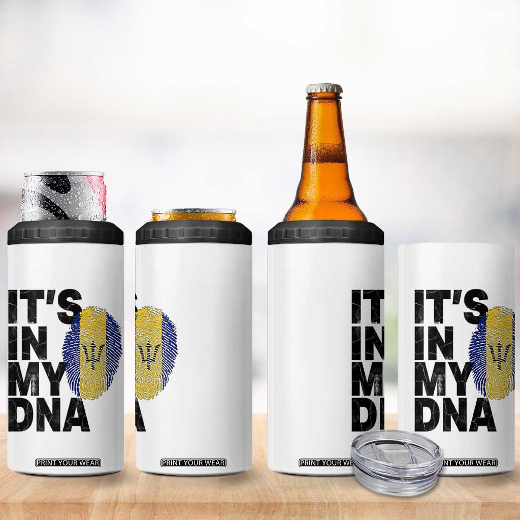 It's In My DNA Barbados Barbadian 4 in 1 Can Cooler Tumbler Pride Heritage Patriotic Gift TS10 Print Your Wear