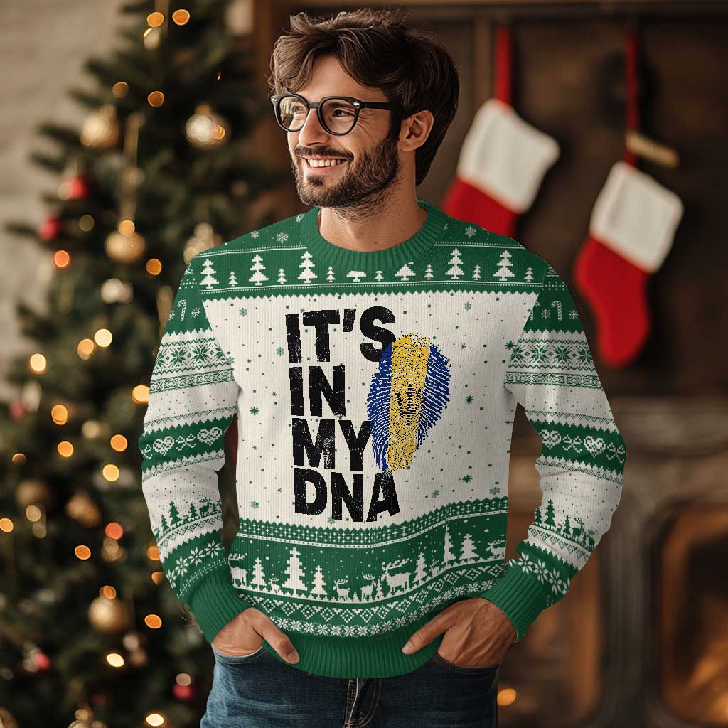 It's In My DNA Barbados Barbadian Ugly Christmas Sweater Pride Heritage Patriotic Gift TS10 Beige Green Print Your Wear
