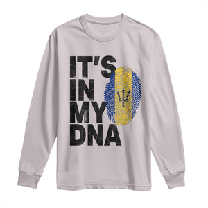 It's In My DNA Barbados Barbadian Long Sleeve Shirt Pride Heritage Patriotic Gift TS10 Ice Gray Print Your Wear