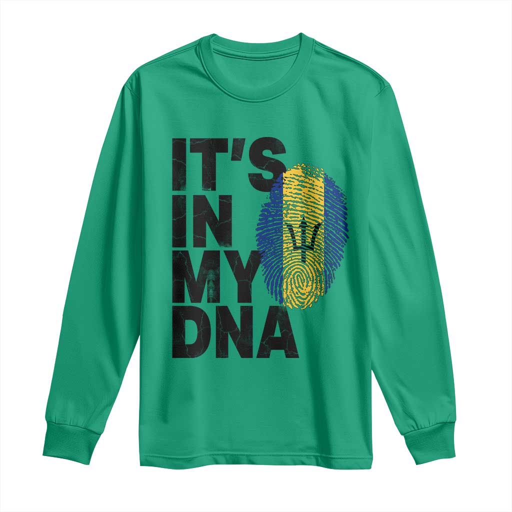 It's In My DNA Barbados Barbadian Long Sleeve Shirt Pride Heritage Patriotic Gift TS10 Irish Green Print Your Wear