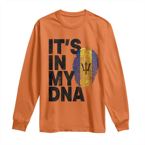 It's In My DNA Barbados Barbadian Long Sleeve Shirt Pride Heritage Patriotic Gift TS10 S Orange Print Your Wear
