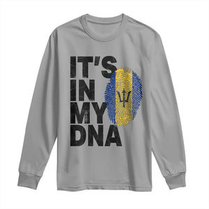 It's In My DNA Barbados Barbadian Long Sleeve Shirt Pride Heritage Patriotic Gift TS10 Sport Gray Print Your Wear