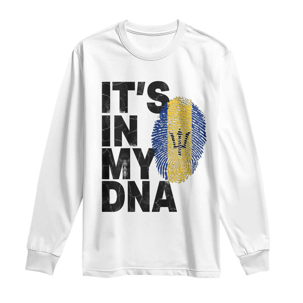 It's In My DNA Barbados Barbadian Long Sleeve Shirt Pride Heritage Patriotic Gift TS10 White Print Your Wear