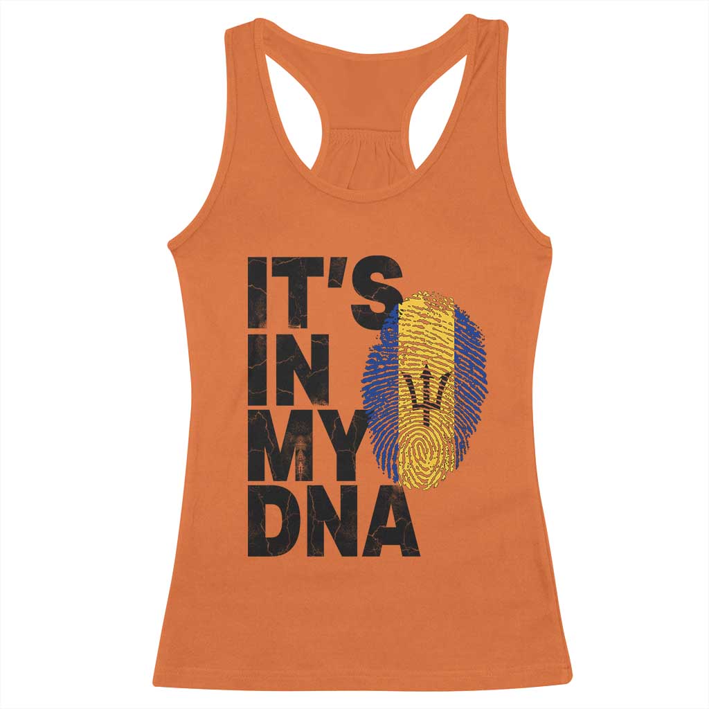 It's In My DNA Barbados Barbadian Racerback Tank Top Pride Heritage Patriotic Gift TS10 Orange Print Your Wear