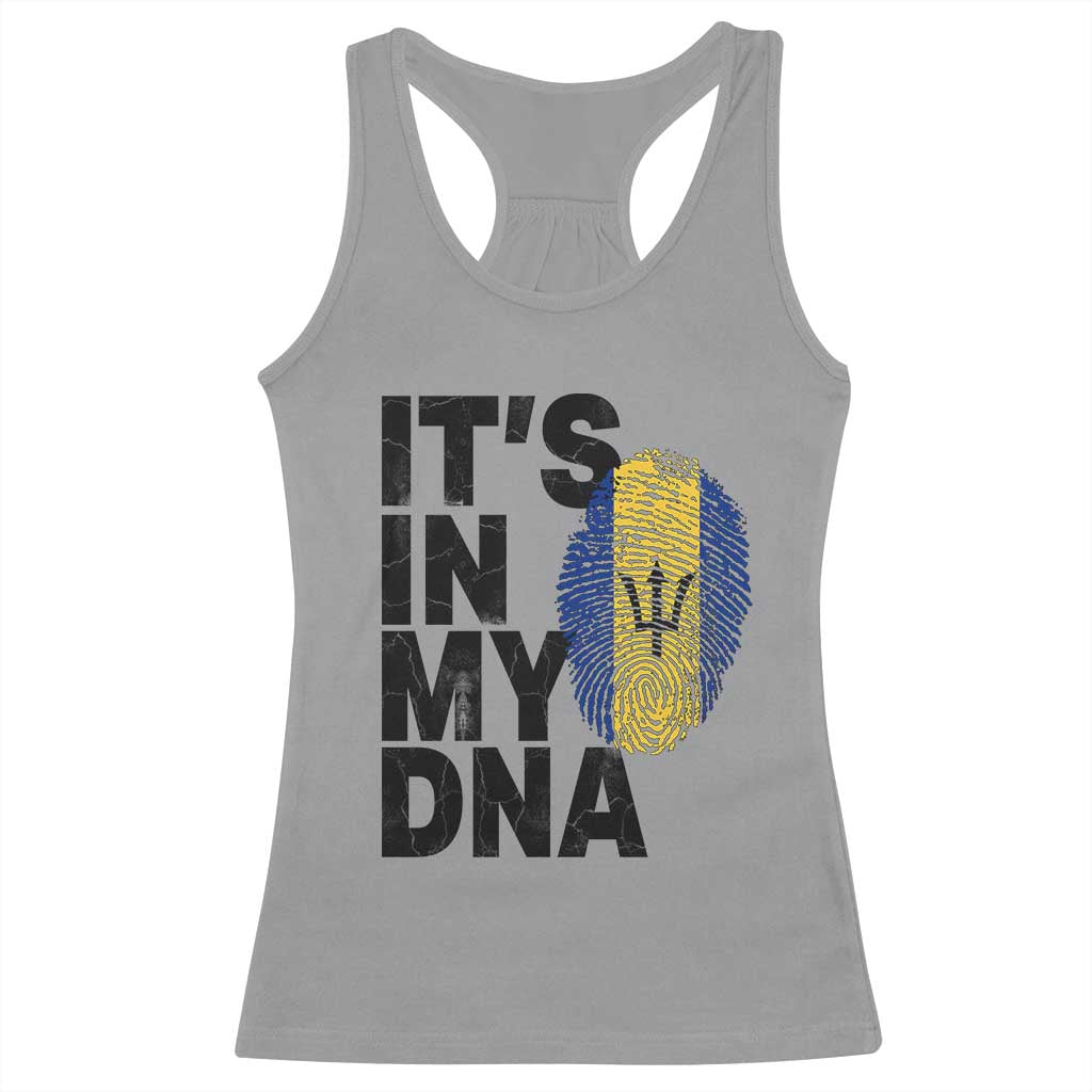 It's In My DNA Barbados Barbadian Racerback Tank Top Pride Heritage Patriotic Gift TS10 Sport Gray Print Your Wear