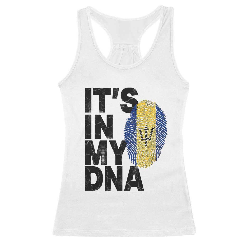 It's In My DNA Barbados Barbadian Racerback Tank Top Pride Heritage Patriotic Gift TS10 White Print Your Wear