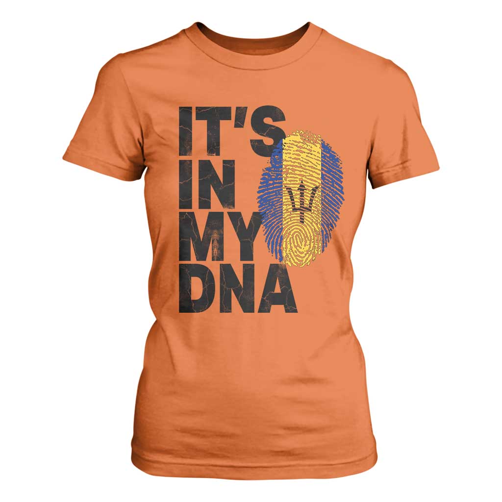It's In My DNA Barbados Barbadian T Shirt For Women Pride Heritage Patriotic Gift TS10 Orange Print Your Wear